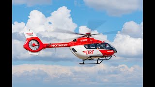 DRF Luftrettung  Start Airbus H145 5 bladed Rotor  DHXFA  Baden Airpark [upl. by Rehpoitsirhc577]