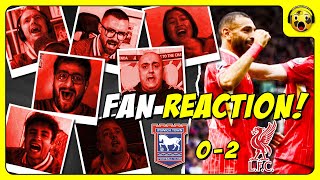 Bobby Bounce Reacts Liverpool Fans HAPPY Reactions to Ipswich Town 02 Liverpool  PREMIER LEAGUE [upl. by Par639]