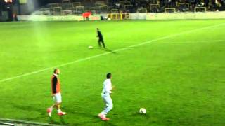 Raul Bravo Former Real Madrid player Lierse  Beerschot AC 13 warmup 10112012 [upl. by Nuj]