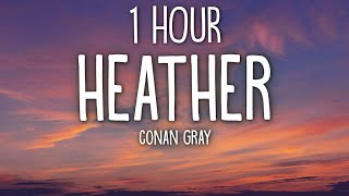 Conan Gray  Heather Lyrics 1 Hour [upl. by Adnilym639]