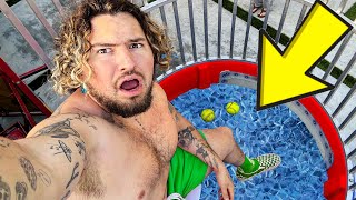 Jc Caylen vs ICE COLD Dunk Tank Challenge [upl. by Arrat54]