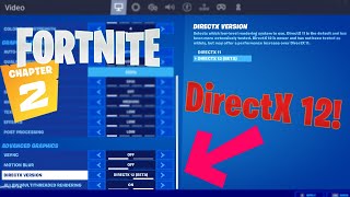 Fortnite DirectX 12 Gameplay Comparison  Better FPS Update 1120 [upl. by Annaierb]