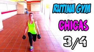 RUTINA GYM SEMANAL PARA MUJERES Tonificar → DÍA 34 Cuádriceps  Gemelos [upl. by Latini]