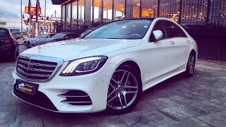 2019 MercedesBenz S class 400d AMG REVIEW Walkaround exterior interior ambient light [upl. by Anilehs]