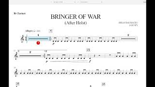 Bringer of War Brian Balmages Bb Clarinet Play Along [upl. by Anazus]