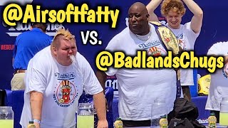 full NATHAN’s LEMONADE CHUG World Record  Eric Badlands Booker [upl. by Yevi961]