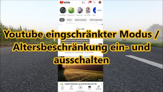 Youtube eingeschränkten Modus deaktivieren und aktivieren am Handy in der YouTube App [upl. by Orianna]