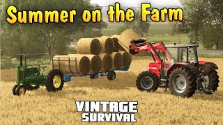 SUMMER ON THE FARM  Vintage Survival Farming Simulator 22  Episode 21 [upl. by Valleau]