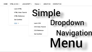 Responsive Dropdown Navigation Menu with Sub Menu Using Html CSS amp Javascript With source code [upl. by Irec]