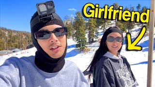 Snowboarding With My Girlfriend at Mt High  POV [upl. by Enilav]