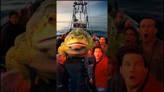 A giant pale yellowgreen toad sitting on the deck of a fishing boat [upl. by Yrrol]