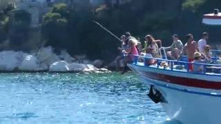 Skiathos Boats July 2016 4K [upl. by Enilec]