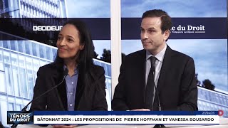 Bâtonnat 2024  Pierre Hoffman et Vanessa Bousardo présentent leurs propositions [upl. by Sellihca]