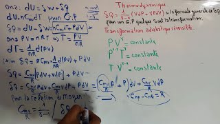 thermodynamique S1  Transformation Adiabatique Réversible dun Gaz Parfait partie 15 [upl. by Vada]