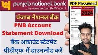 pnb account statement download  PNB ONE se statement kaise nikale  PNB Statement PDF Password [upl. by Ataga]