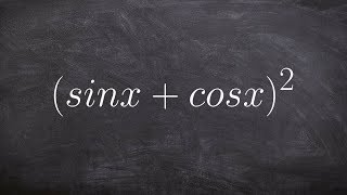 How to simplify a trigonometric expression by squaring a binomial [upl. by Econah]