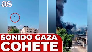 Así SUENAN COHETES que caen en GAZA  Espeluznante  Guerra Israel Palestina [upl. by Revned97]