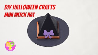 Origami Mini Halloween Witch Hat  Halloween Decoration Crafts  万圣节手工 [upl. by Reahard]