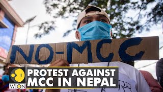 Slogans rejecting MCC echoes in streets of Nepal  Latest World English News  WION [upl. by Ches]