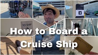 How To Cruise Embarkation Boarding a Cruise Ship [upl. by Lindner]