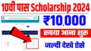 Bihar Matric Pass Scholarship Payment 2024  बिहार बोर्ड मैट्रिक पास स्कॉलरशिप पेमेंट आना शुरू [upl. by Iv]