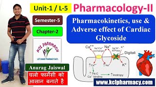 Pharmacokinetics Use amp Adverse effect of Cardiac Glycoside  L5 Unit1 Pharmacology  II 5th sem [upl. by Esinehs]