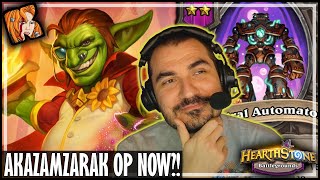 AKAZAMZARAK IS PRETTY INSANE NOW  Hearthstone Battlegrounds [upl. by Modestine754]