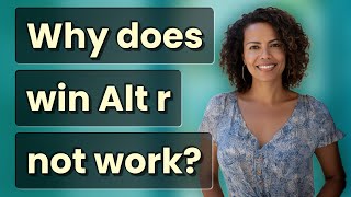 Why does win Alt r not work [upl. by Dimond]