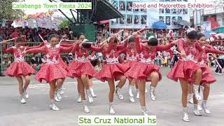 Sta Cruz National high school Majorette exhibition calabanga town fiesta 2024 majorettes [upl. by Notyalk]