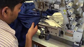 Bottom Hem by Flat lock machine [upl. by Suzetta]