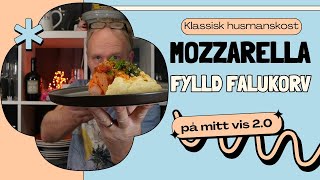 Ugnsbakad falukorv med mozzarella en klassiker [upl. by Merlina]