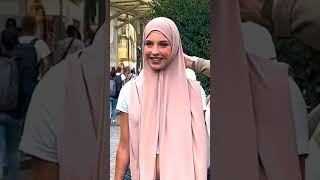 Expérimenter le voile pour la 1ère fois  😮🥰 islam experiencesociale [upl. by Ennirroc]