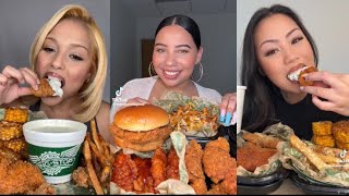 WINGSTOP MUKBANG ASMR COMPILATION  LUNA ASMR [upl. by Myrtice]