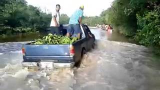 Sarteneja Road Flooding Belize [upl. by Nylitsirk]