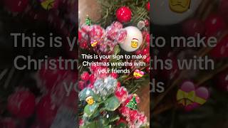 Making Christmas wreaths christmasdecor Christmas likes [upl. by Norene]