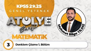 3  Denklem Çözme 1 Bölüm  Mehmet Bilge YILDIZ [upl. by Assirt570]