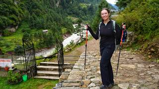 Hiking to Namache amp Crossing the Hilary Suspension Bridge Everest Base Camp Day 2 [upl. by Nawtna]