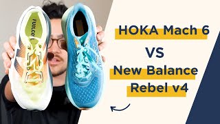 HOKA Mach 6 vs New Balance Rebel v4  Two Plateless Uptempo Daily Trainers [upl. by Conyers]