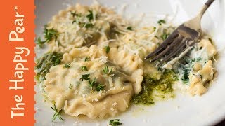 RAVIOLI WITH SPINACH amp RICOTTA  VEGAN FROM SCRATCH  THE HAPPY PEAR [upl. by Truc]