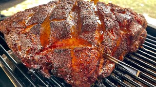 HOW TO SMOKE A PORK BUTT WITH MY HOMEMADE DRY RUB [upl. by Edras]