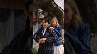 Serbian dancing Ladies😱 jennaortega fakeortega wednesday enid shorts netflix [upl. by Edvard]