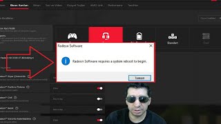 Radeon Software requires a System reboot to begin  hatası çözümü [upl. by Aidyl]