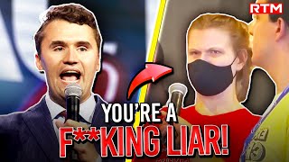 Woke Activist Tries to SCHOOL Charlie Kirk — Gets OWNED in Response [upl. by Yvad714]