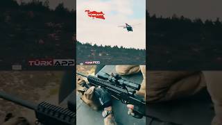 350 Metreden Helikopter Üzerinde Keskin Nişancı Atışı 🇹🇷 jandarma snipers shot army shorts [upl. by Aerdnaed941]