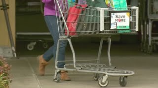 Locking carts to prevent thefts at Fred Meyer [upl. by Otti101]