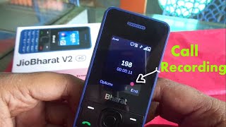 Call Recording option in Jio Bharat V2 Phone [upl. by Etam599]