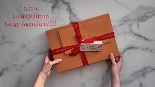 UNBOXING  2024 Louis Vuitton Large Agenda Refill A5 size [upl. by Garald56]