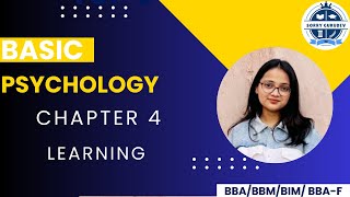 Psychology Chapter4  Learning  BBABBMBIMBBAf  Sorry Gurudev [upl. by Ahsiemal]