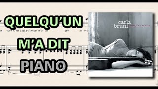 Quelquun ma dit  Carla Bruni  Piano Sheet Music 🎼 [upl. by Marilla]