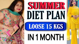 Summer Diet Plan to loose 15 kgs in just 1 Month by Nisha Arora  Weightloss [upl. by Kori92]